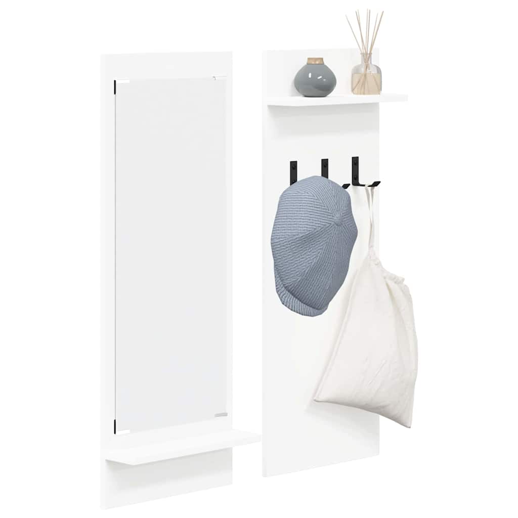 Prikabinamas paltas Balta 70 x 10 x 90 cm Apdirbta mediena