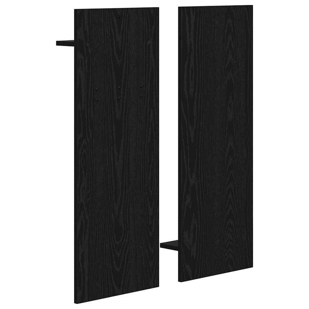 Prikabinamas paltas su lentyna juoda ąžuolo 70 x 10 x 90 cm