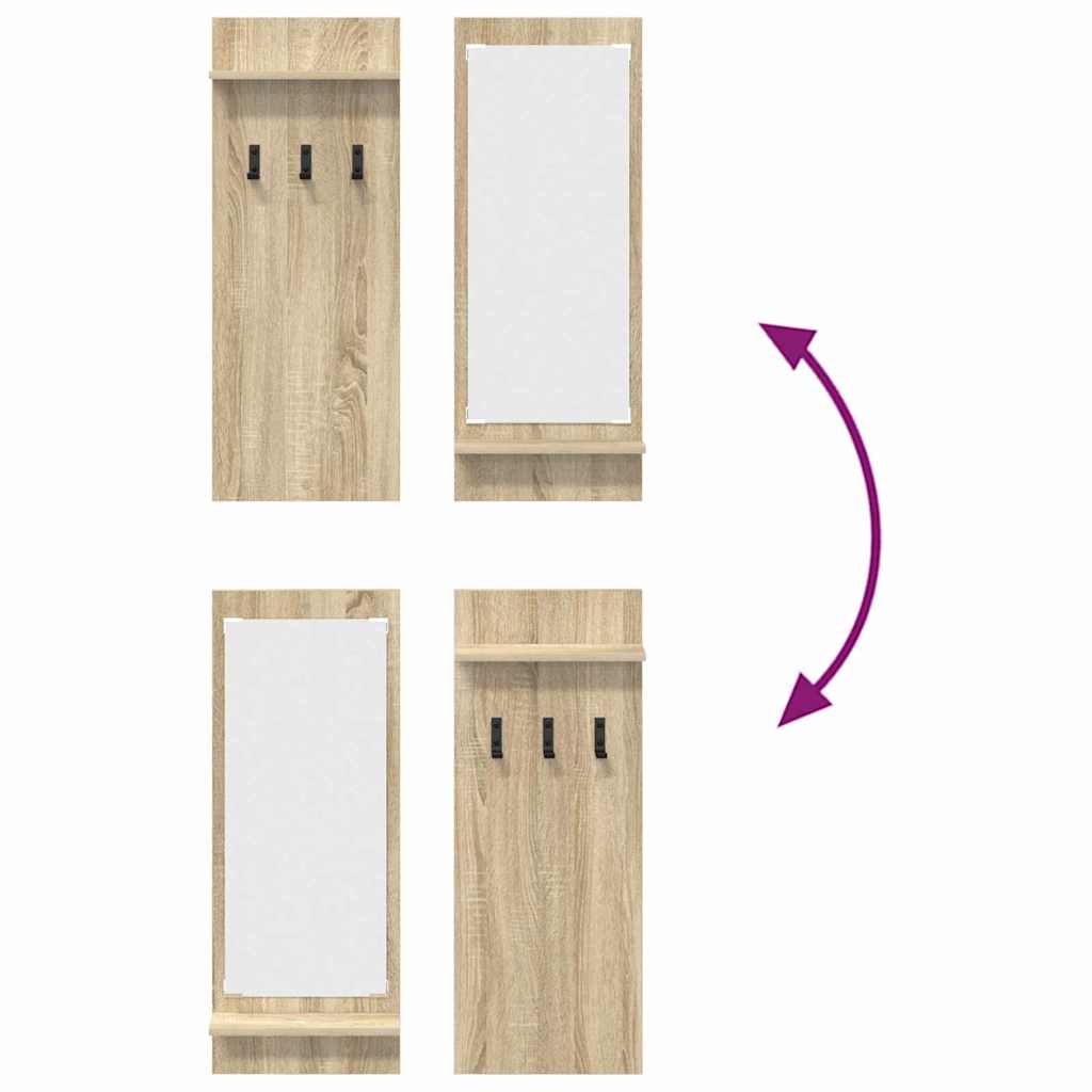 Prikabinamas paltas su lentyna Sonoma ąžuolas 70 x 10 x 90 cm