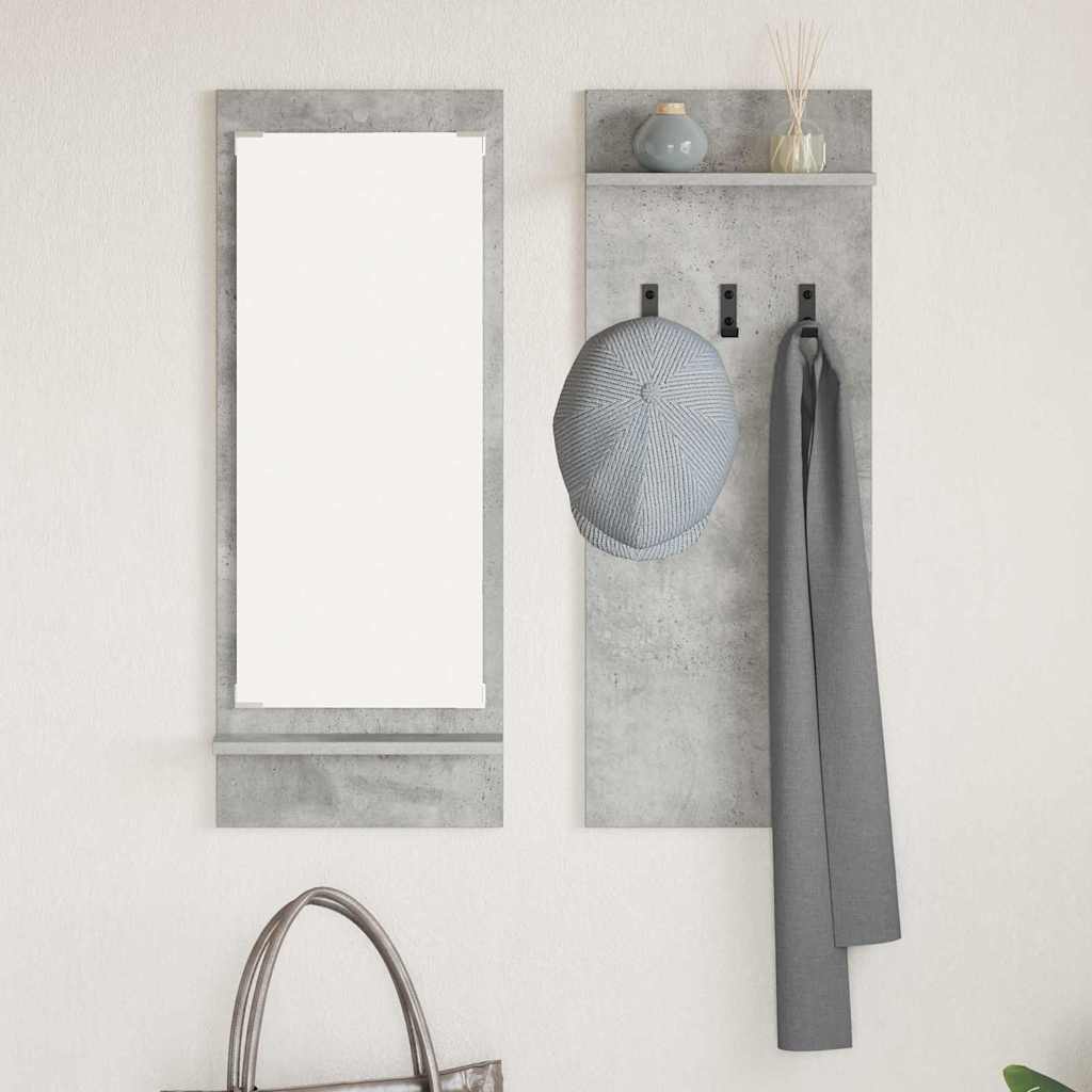 Prikabinamas paltas su lentyna Betono pilka 70 x 10 x 90 cm