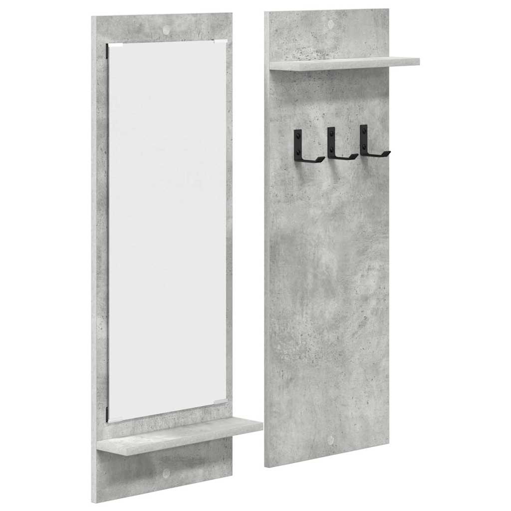 Prikabinamas paltas su lentyna Betono pilka 70 x 10 x 90 cm