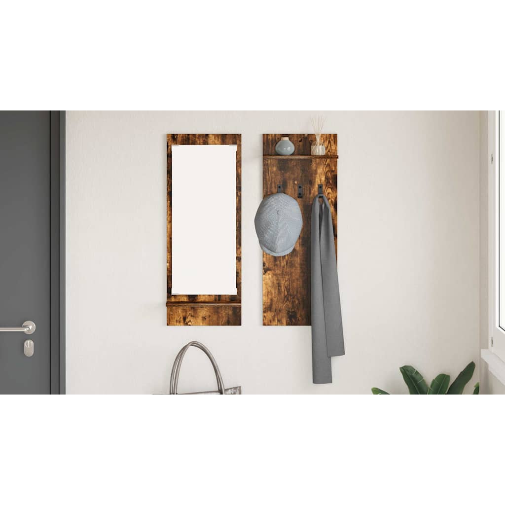 Prikabinamas paltas su lentyna Rūkyta ąžuolas 70 x 10 x 90 cm