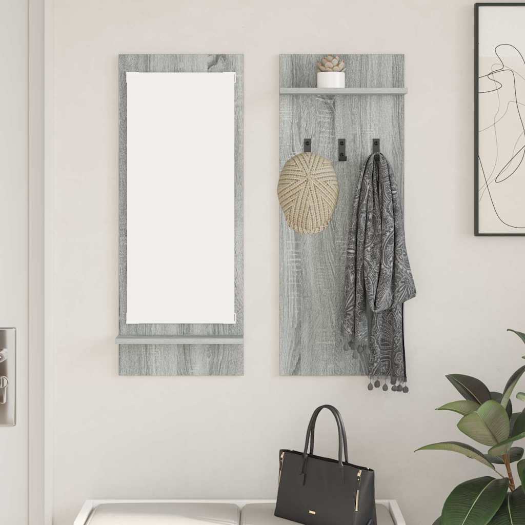 Prikabinamas paltas su lentyna Pilkas Sonoma 70 x 10 x 90 cm