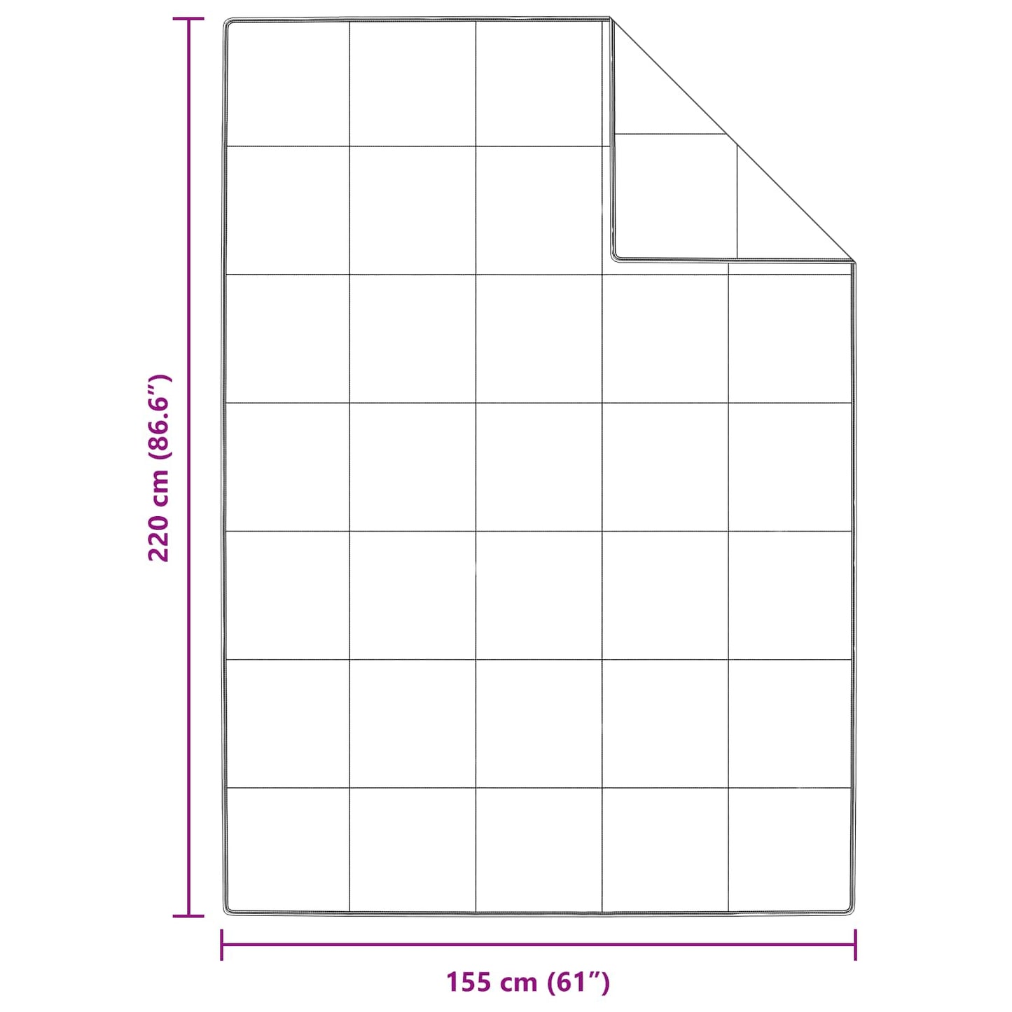 Antklodė su pagalve 2 pcs Balta 155 x 220 cm Pūkai