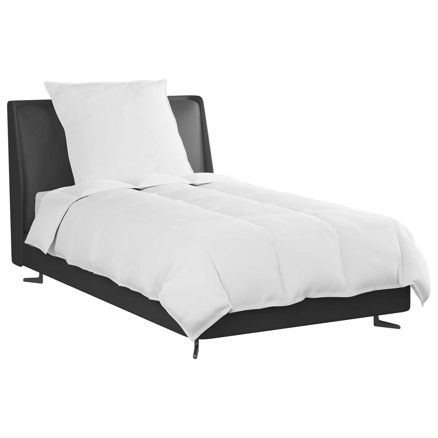 Antklodė su pagalve 2 pcs Balta 135 x 220 cm Pūkai