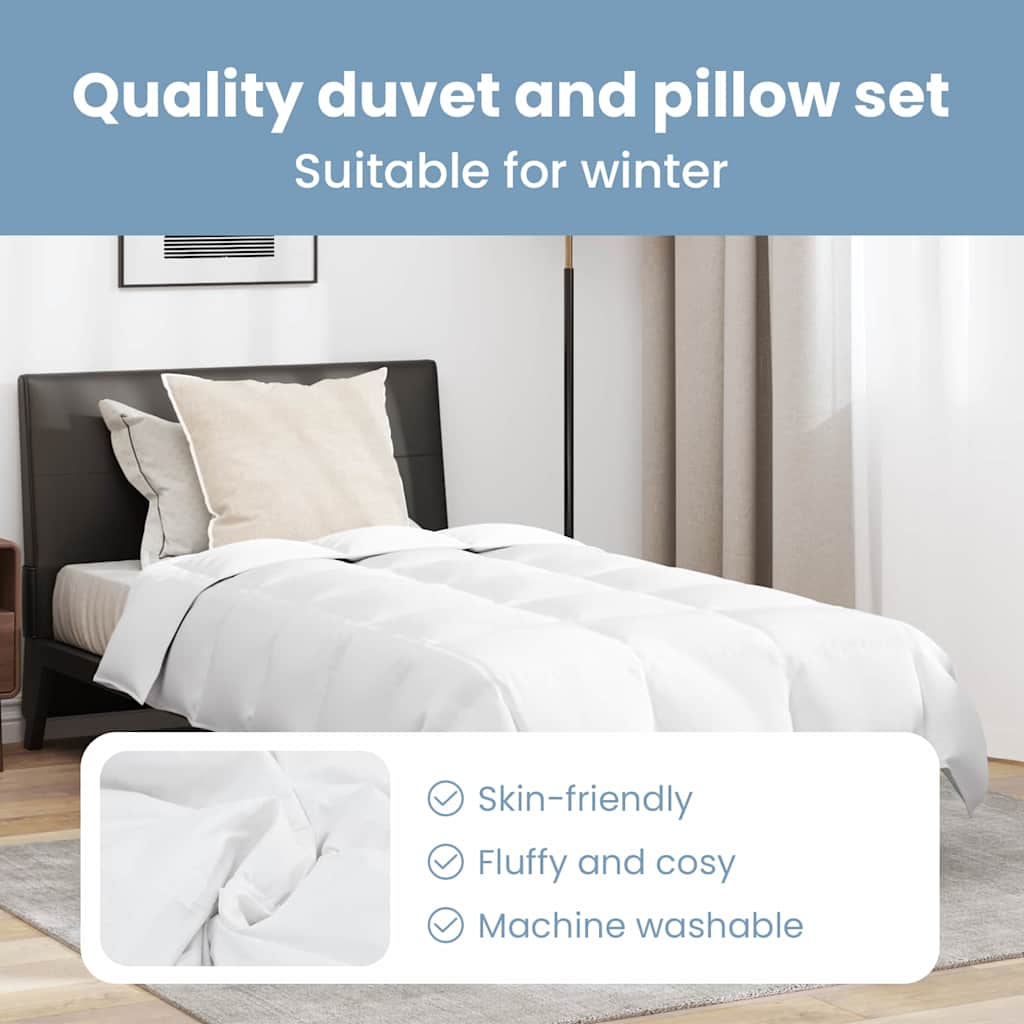 Žiemos antklodė su pagalve 2 pcs Balta Plunksna