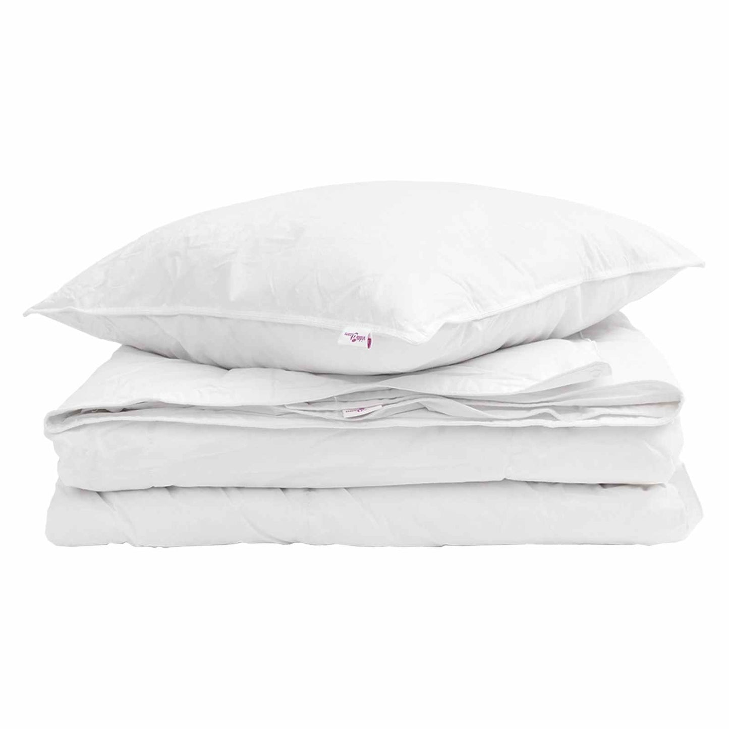 2-in-1 Antklodė su pagalve 2 pcs Balta Plunksna