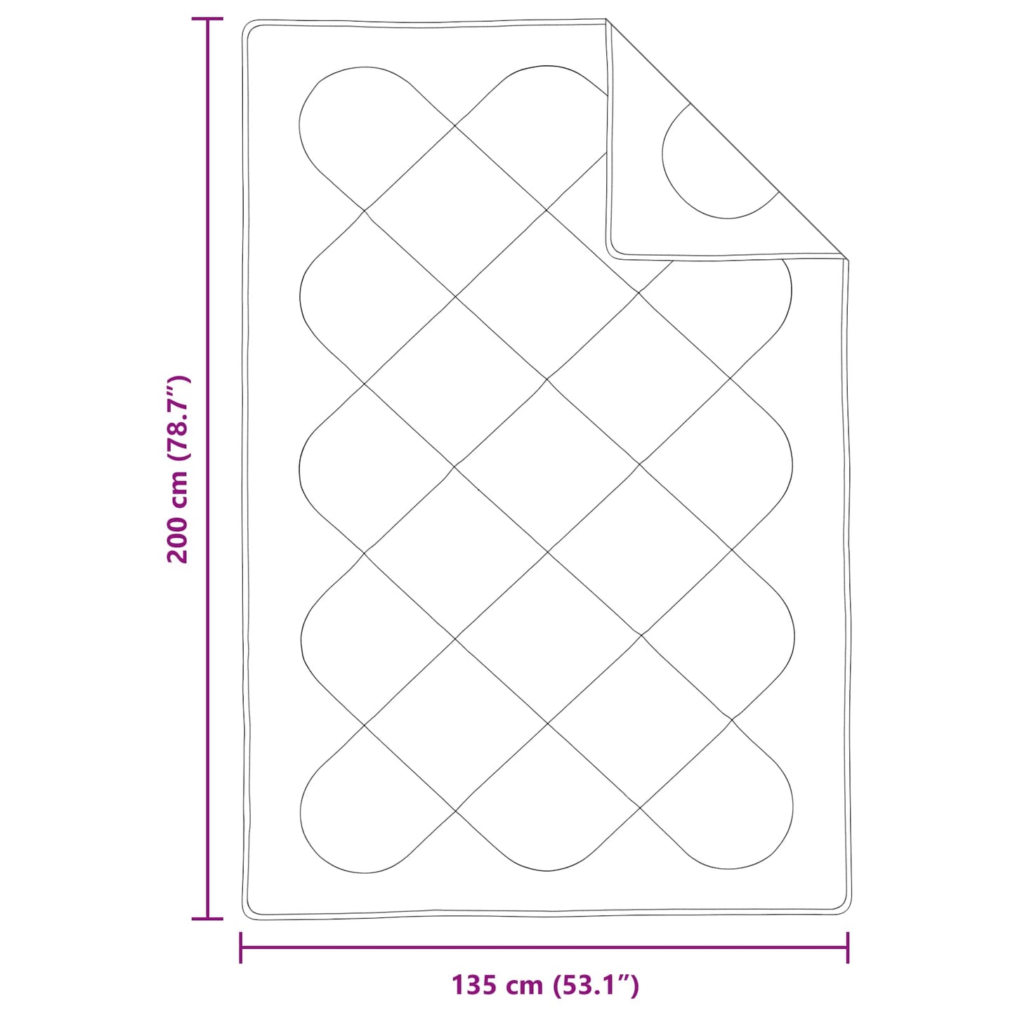 Vasaros antklodė su pagalve 2 pcs Balta Mikropluoštas