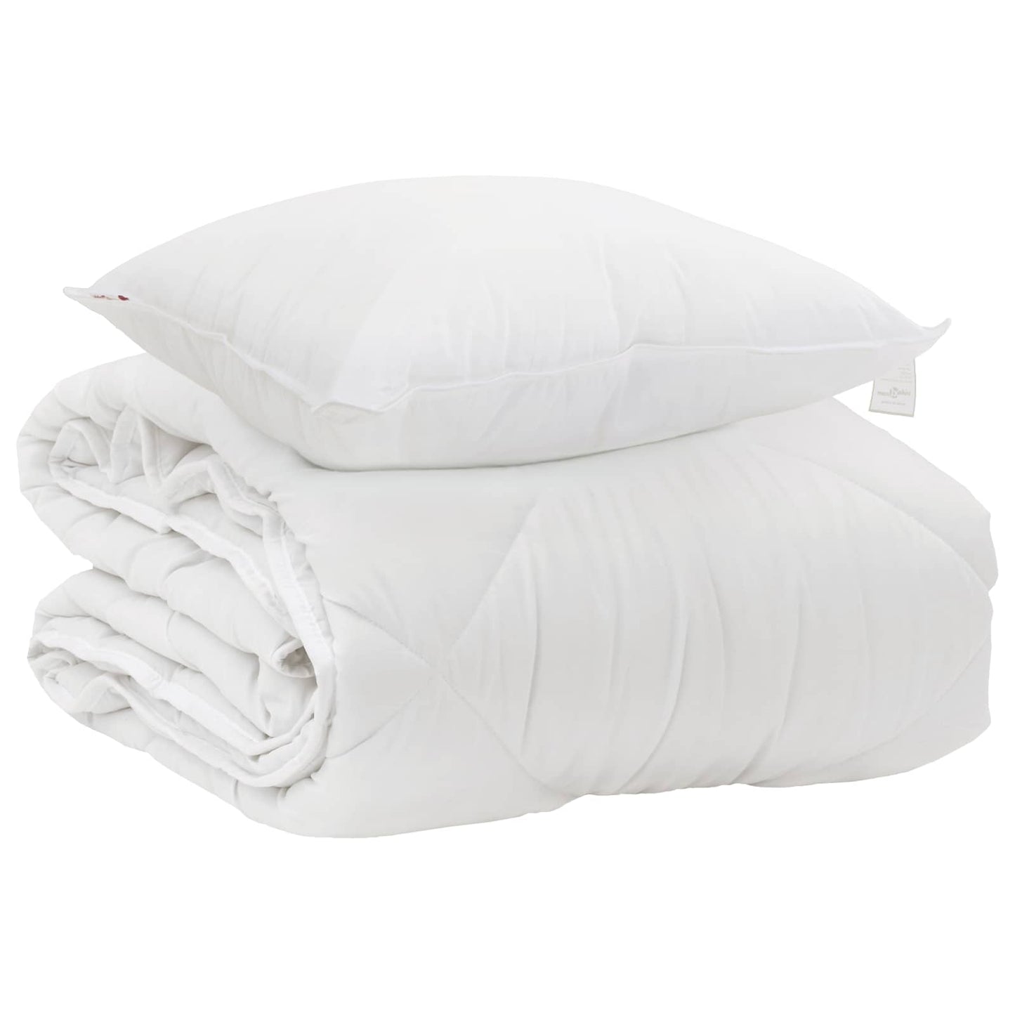 Visų sezonų antklodė su pagalve 2 pcs Balta Mikropluoštas