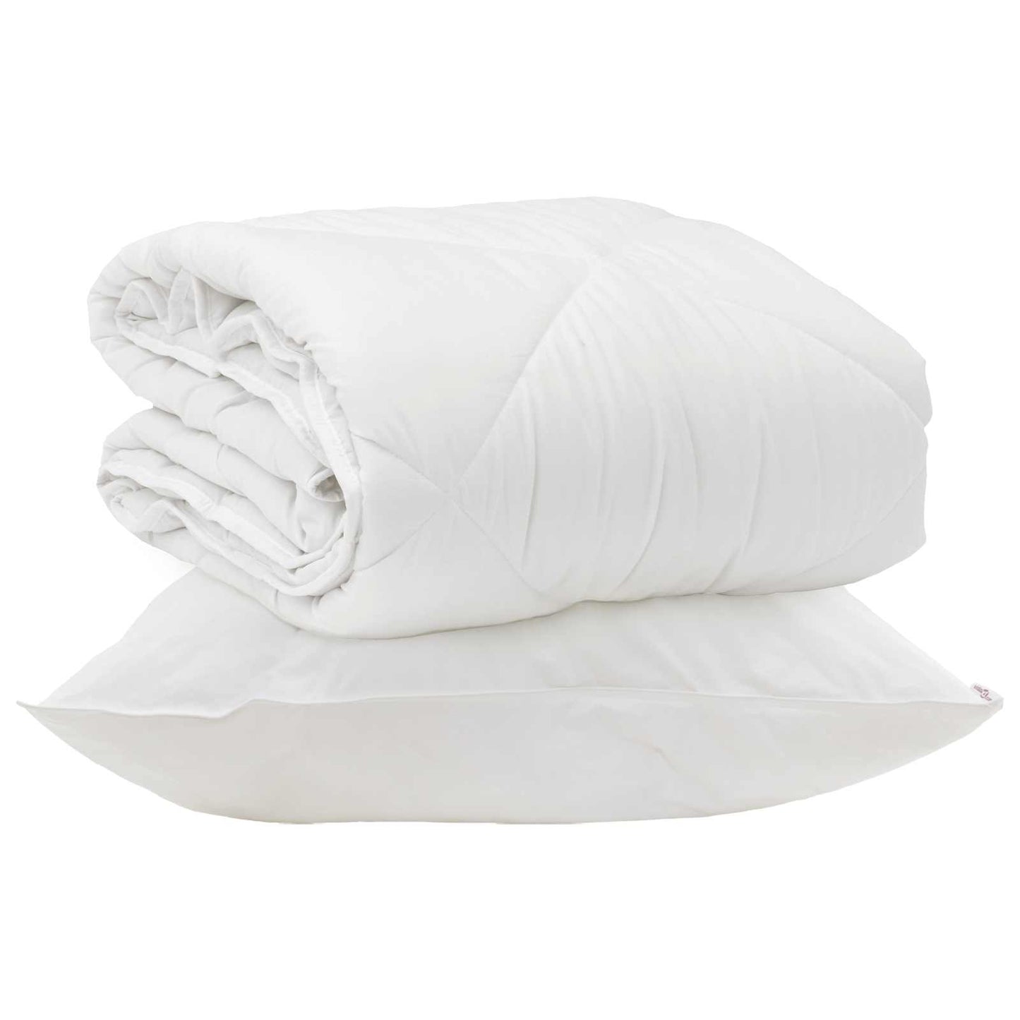 Visų sezonų antklodė su pagalve 2 pcs Balta Mikropluoštas