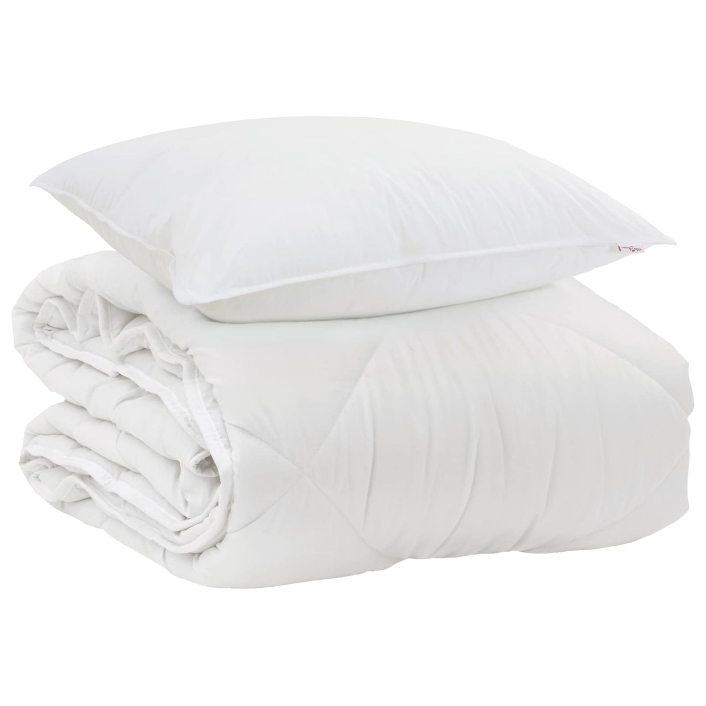 Visų sezonų antklodė su pagalve 2 pcs Balta Mikropluoštas