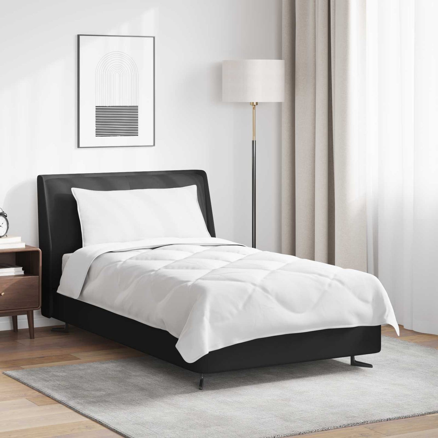 Visų sezonų antklodė su pagalve 2 pcs Balta Mikropluoštas