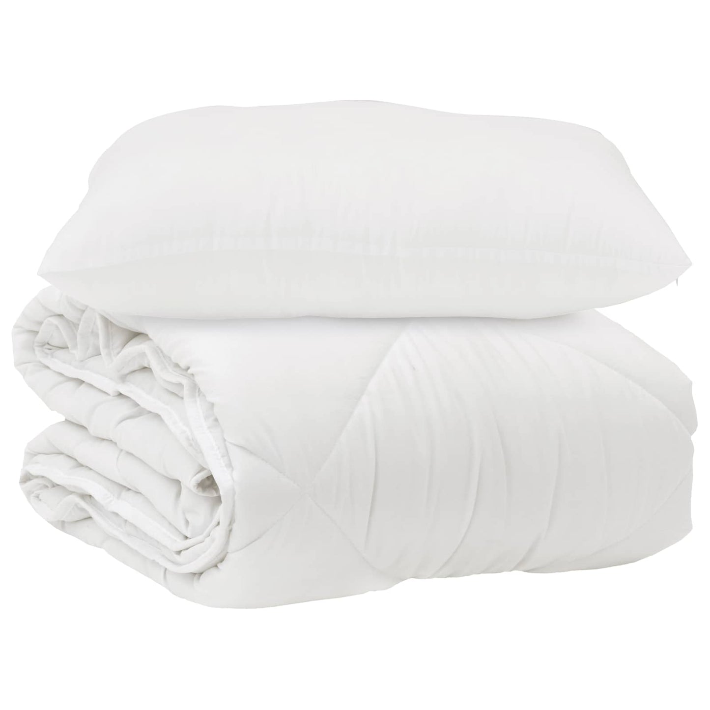 Antklodė su pagalve 2 pcs Balta Mikropluoštas