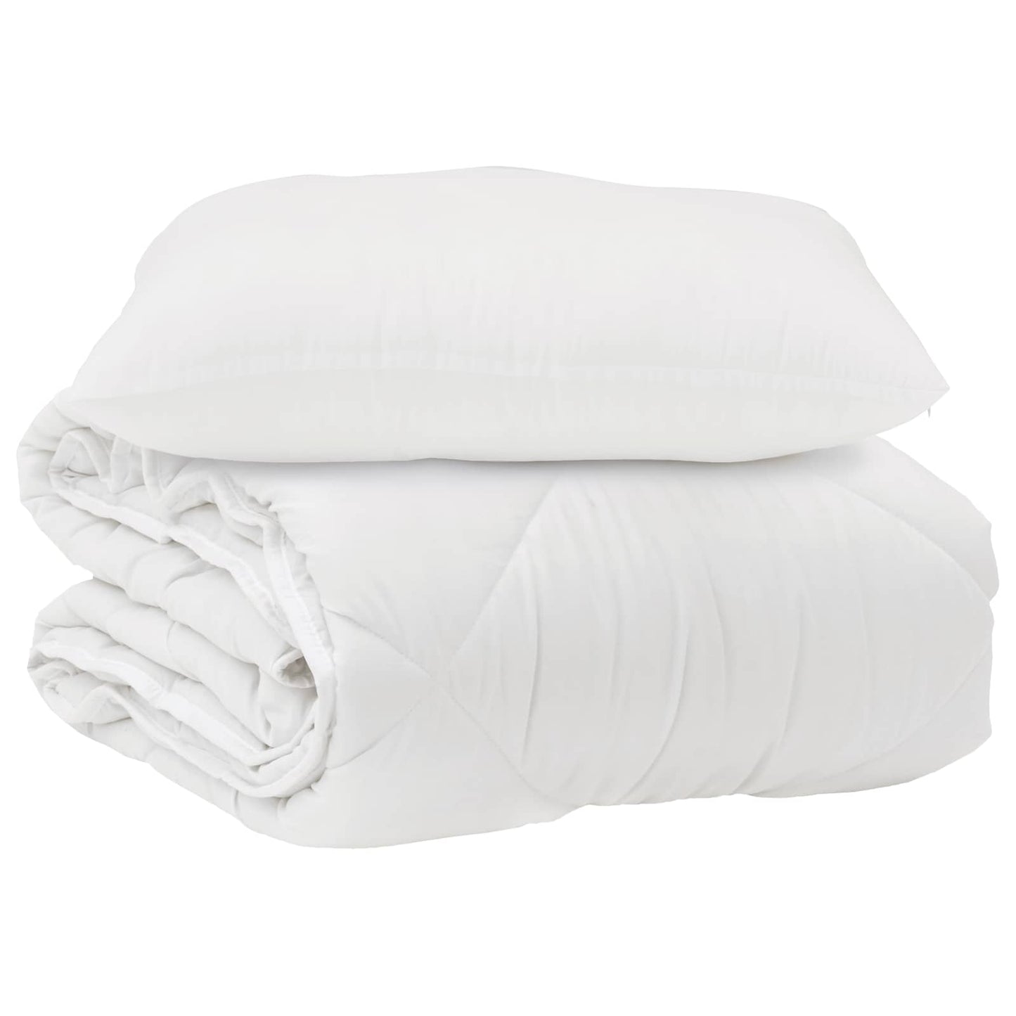 Antklodė su pagalve 2 pcs Balta Mikropluoštas