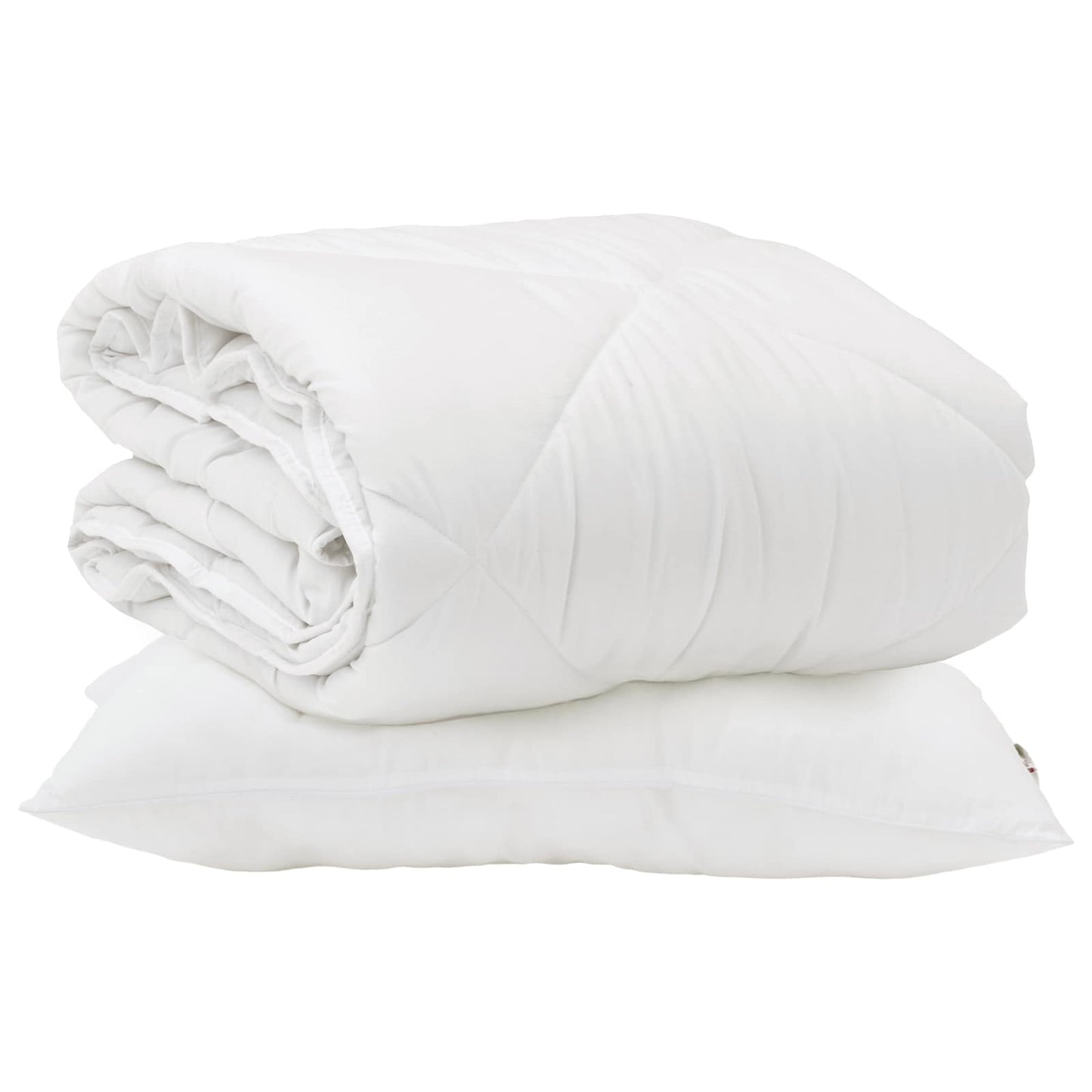 Antklodė su pagalve 2 pcs Balta Mikropluoštas