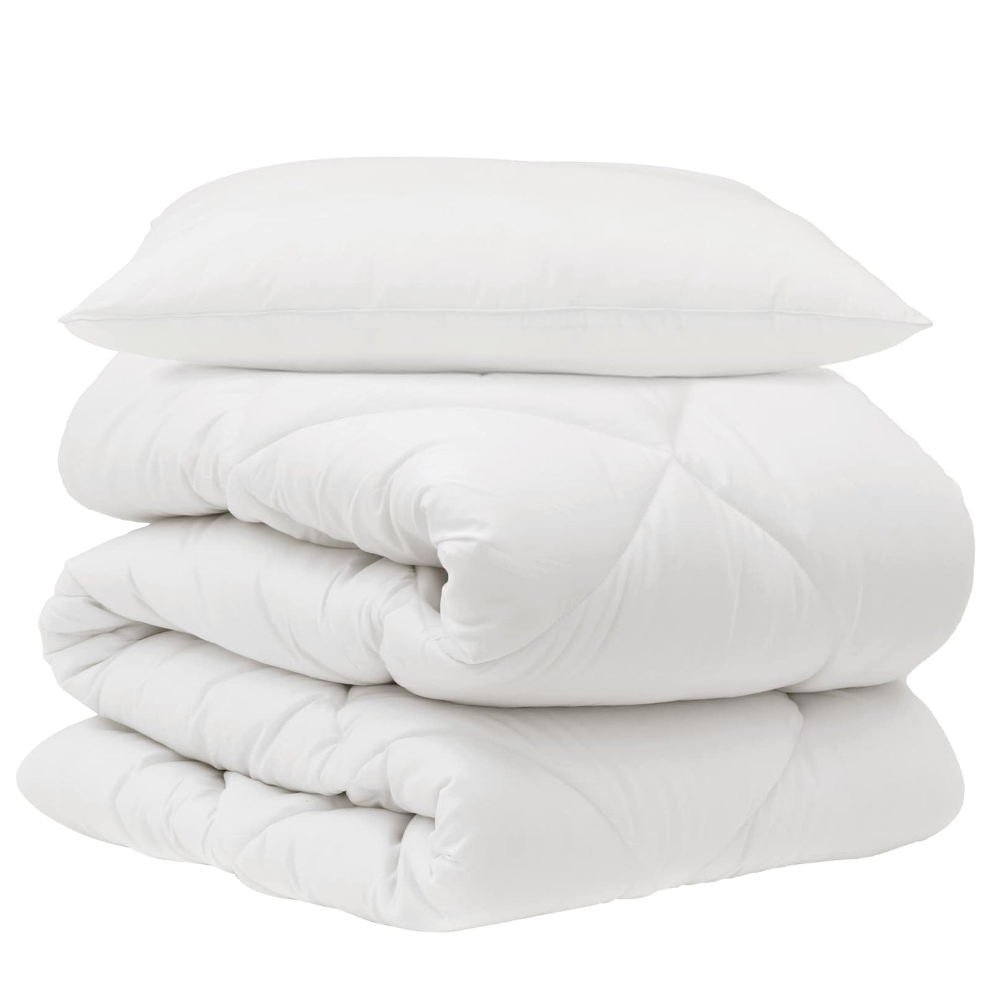 Antklodė su pagalve 2 pcs Balta Mikropluoštas