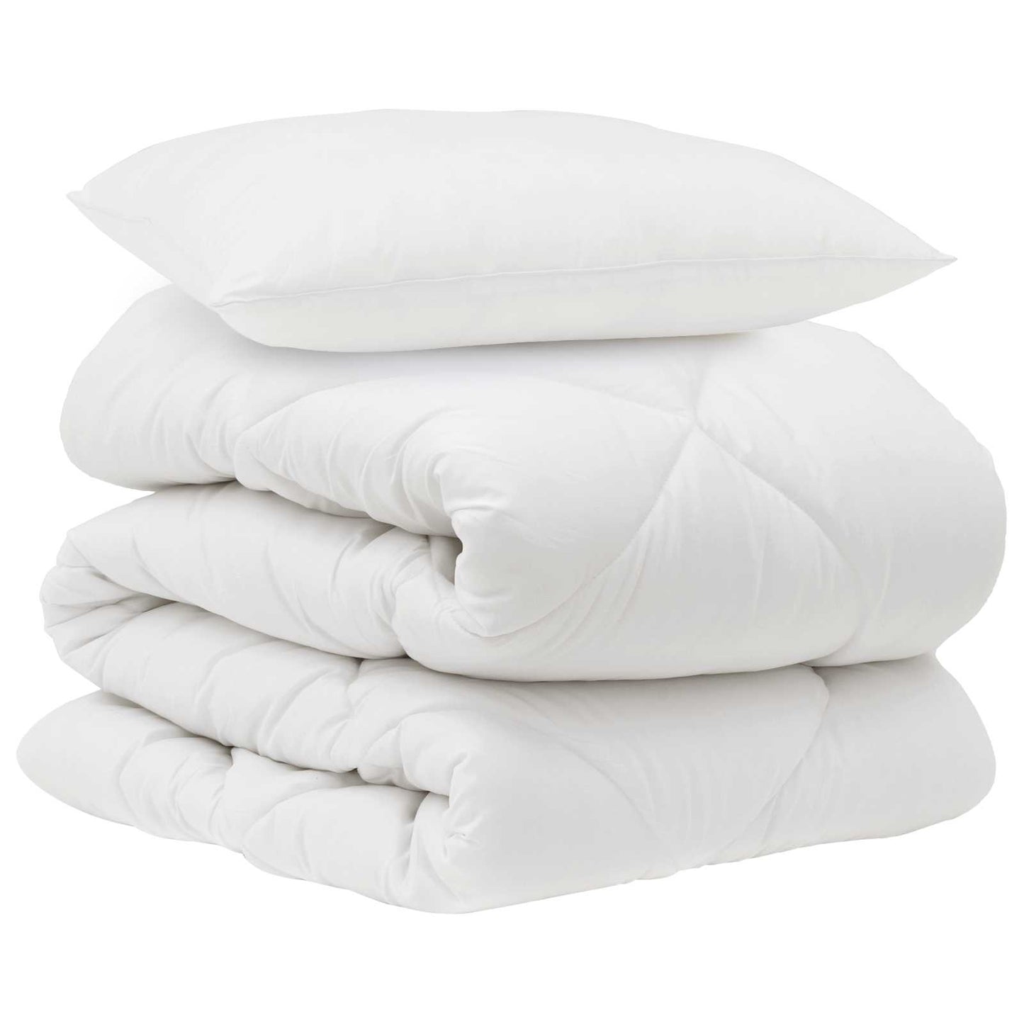 Antklodė su pagalve 2 pcs Balta Mikropluoštas