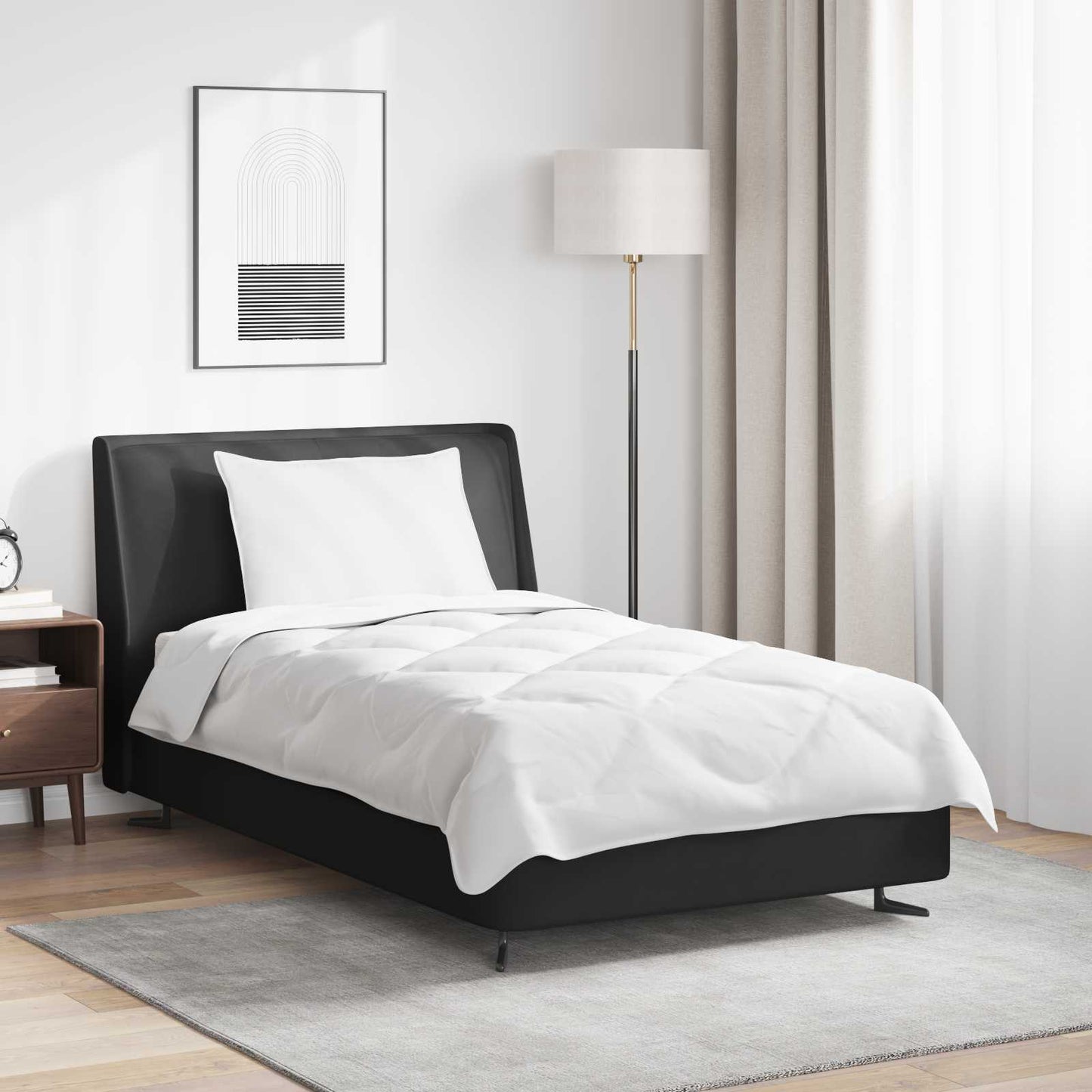 Antklodė su pagalve 2 pcs Balta Mikropluoštas