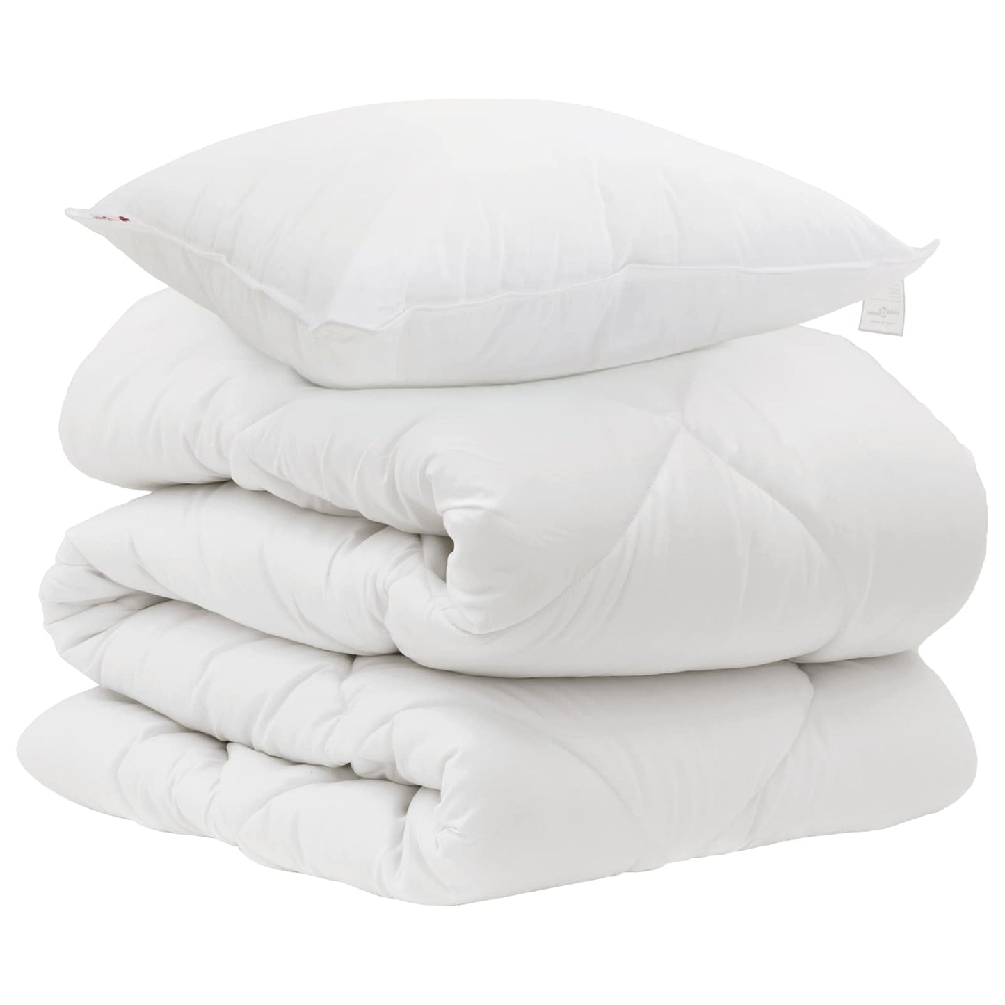 Antklodė su pagalve 2 pcs Balta Mikropluoštas