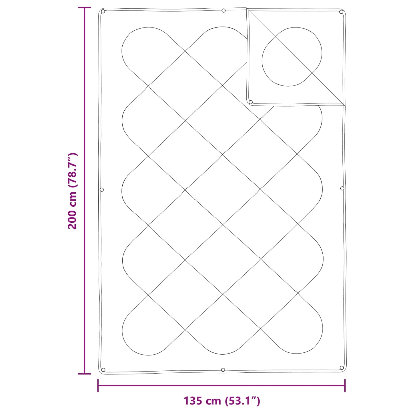 2-in-1 Antklodė 2 pcs Balta 135 x 200 cm Mikropluoštas