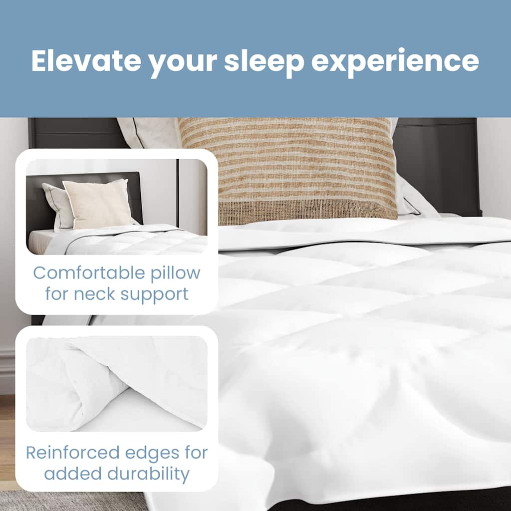 Antklodžių rinkinys su pagalve 2 pcs Balta Mikropluoštas