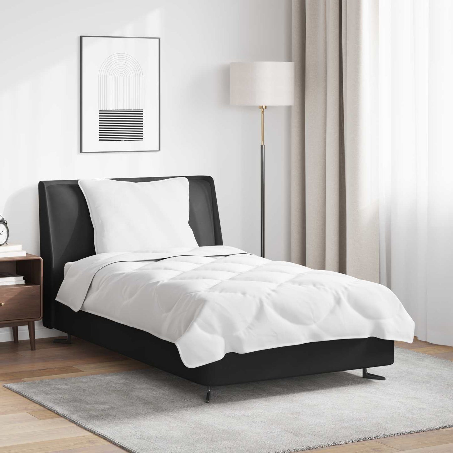 Antklodžių rinkinys su pagalve 2 pcs Balta Mikropluoštas