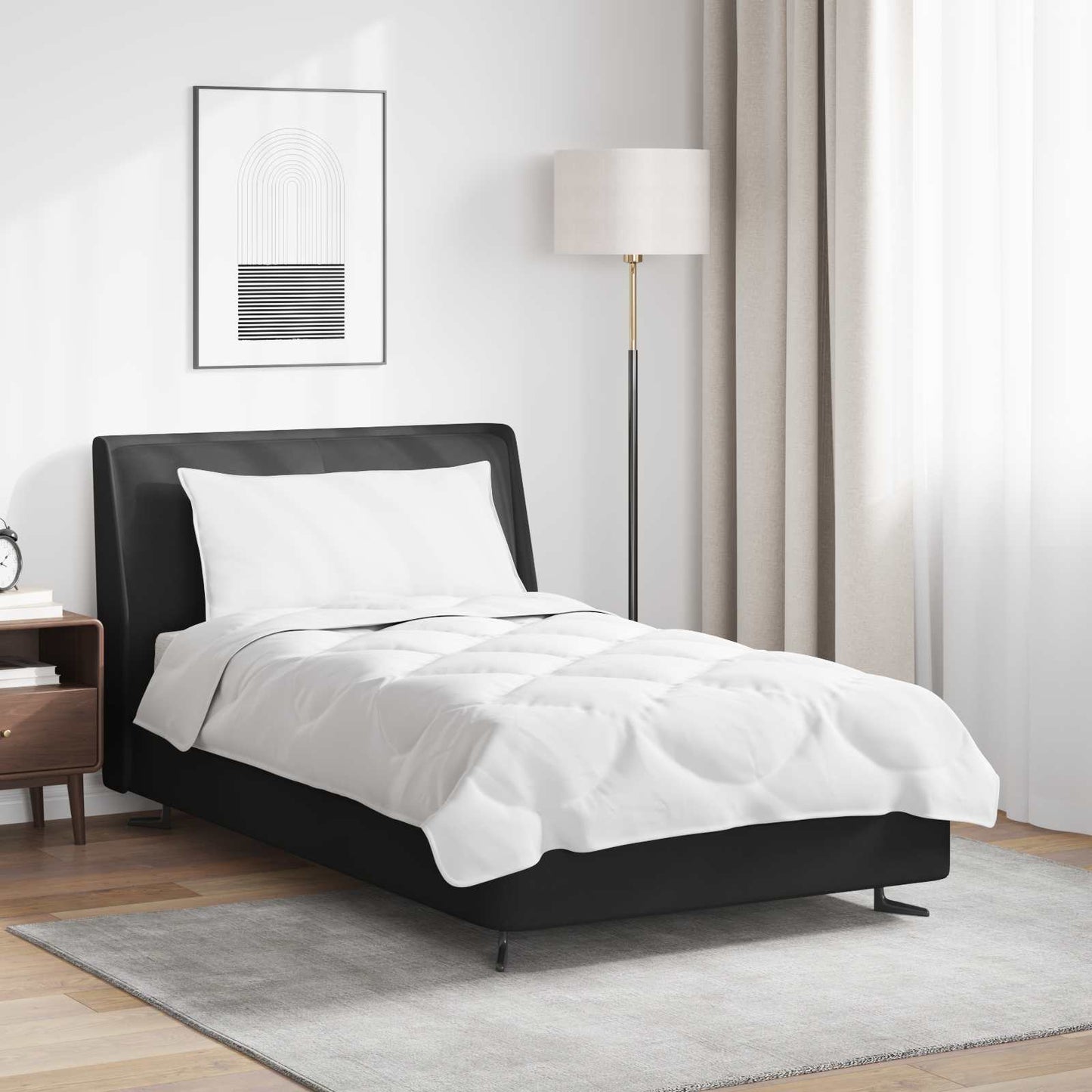 Antklodžių rinkinys su pagalve 2 pcs Balta Mikropluoštas