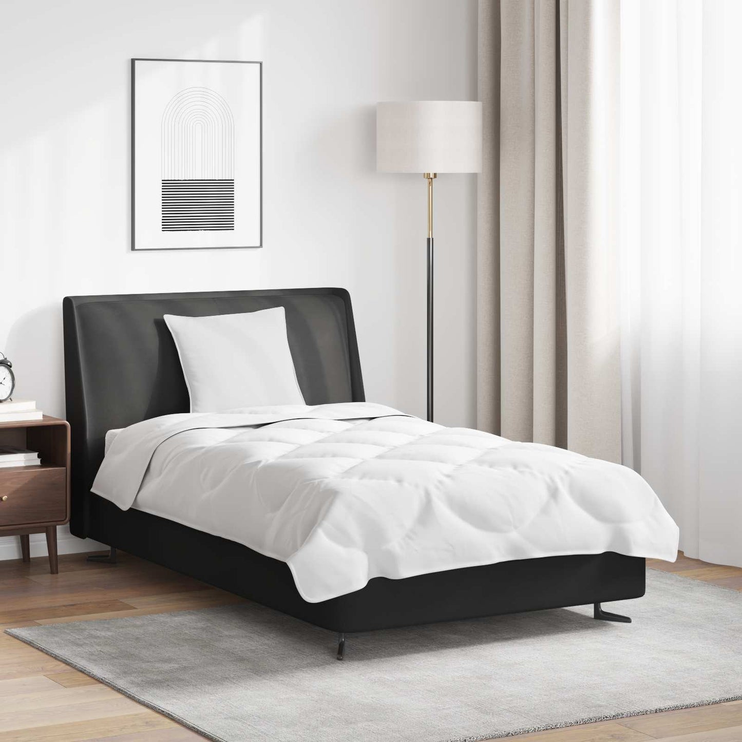 Antklodžių rinkinys su pagalve 2 pcs Balta Mikropluoštas