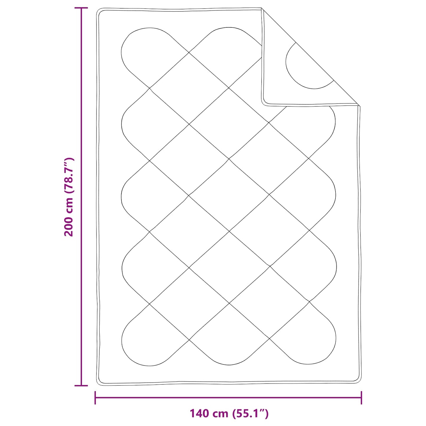 Antklodė su pagalve 2 pcs Balta 140 x 200 cm Mikropluoštas
