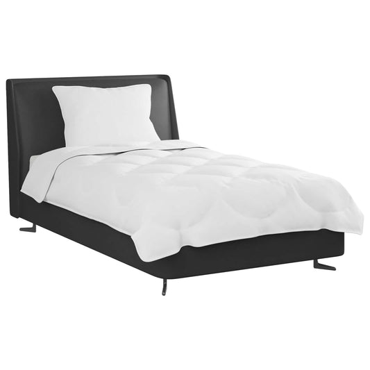 Antklodė su pagalve 2 pcs Balta 135 x 220 cm Mikropluoštas