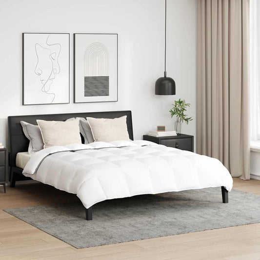Žiemos antklodės komplektas su pagalve 3 pcs Balta 200 x 200 cm