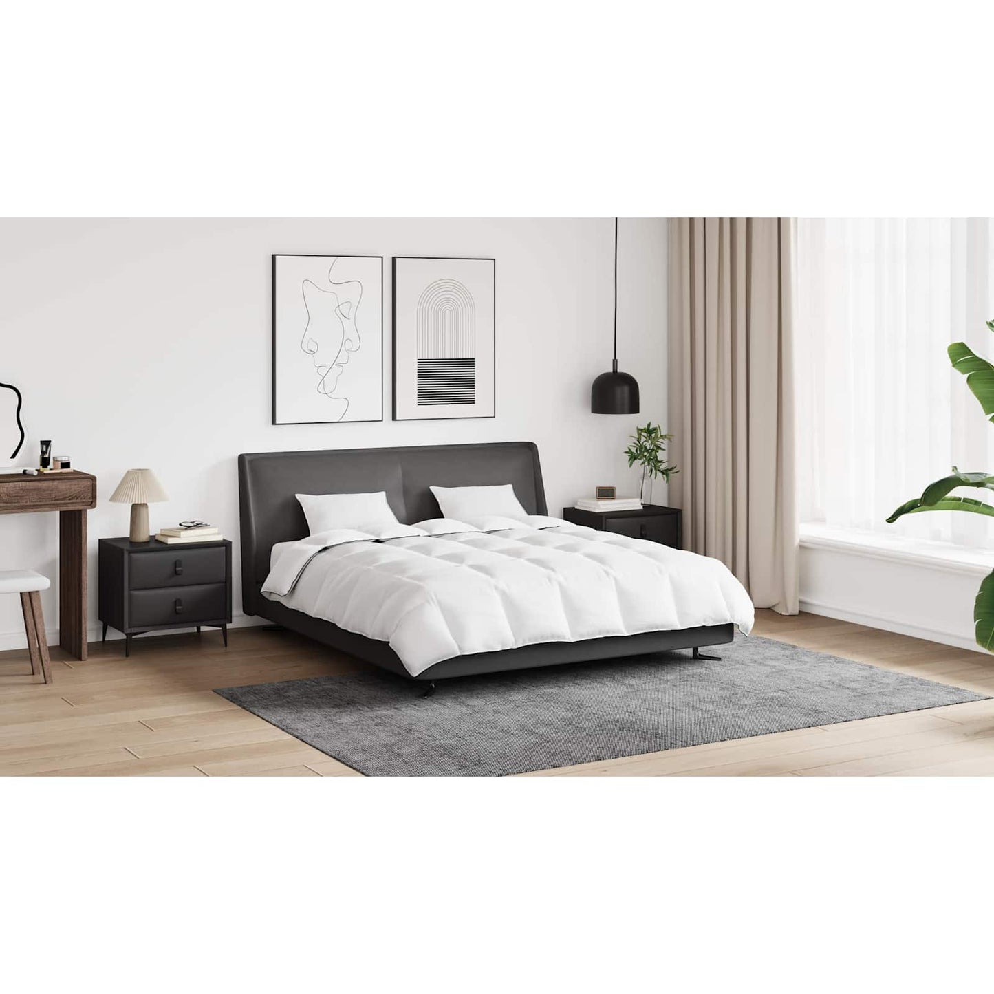 Žiemos antklodė su pagalve 3 pcs Balta Plunksna
