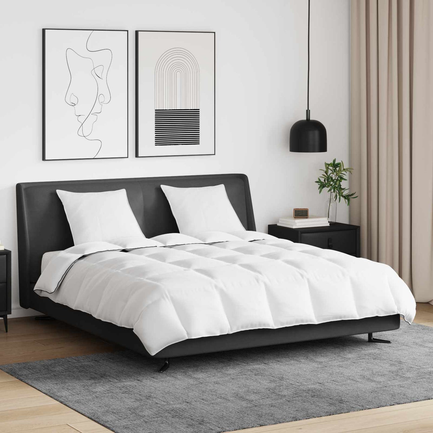 Žiemos antklodė su pagalve 3 pcs Balta Plunksna