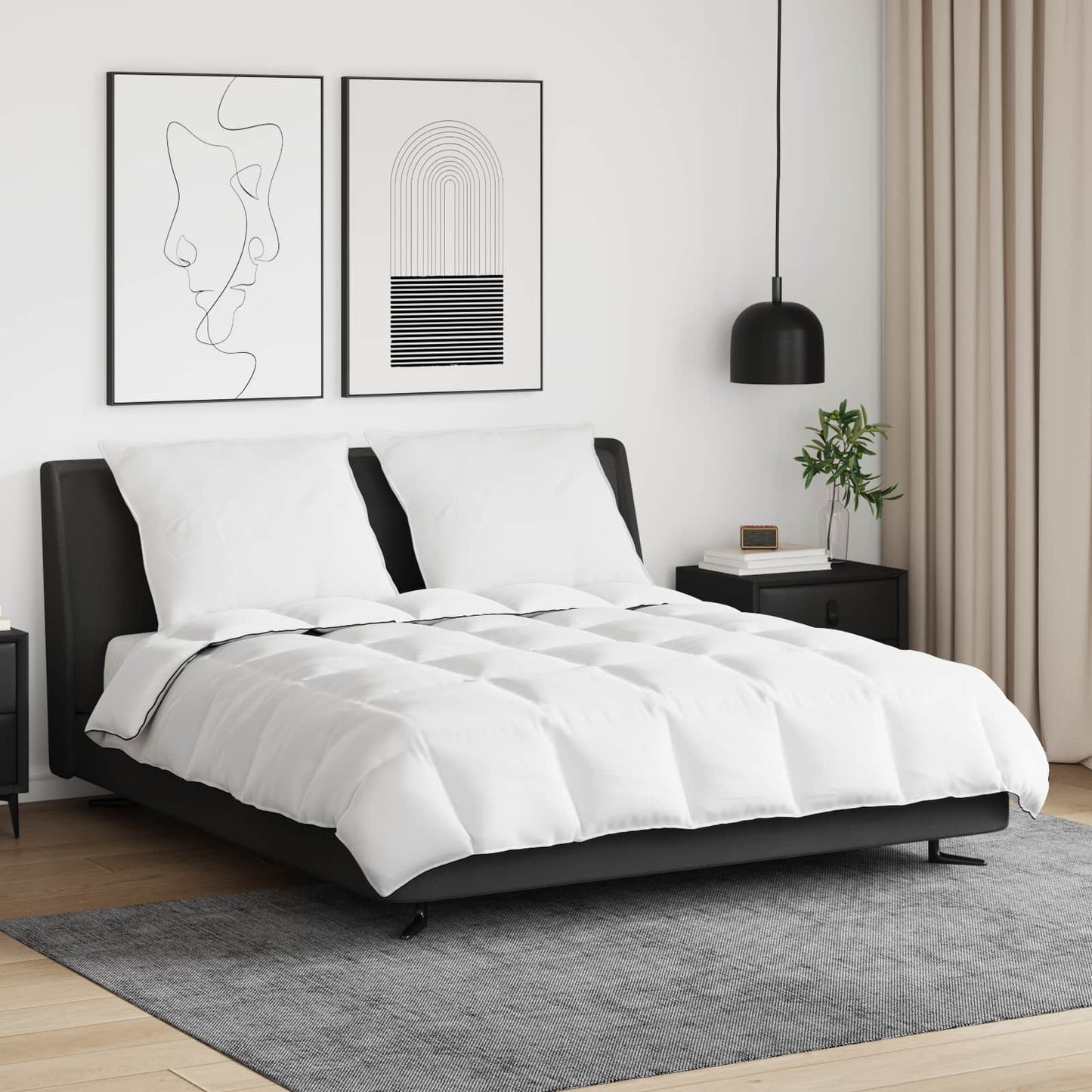 Žiemos antklodė su pagalve 3 pcs Balta Plunksna