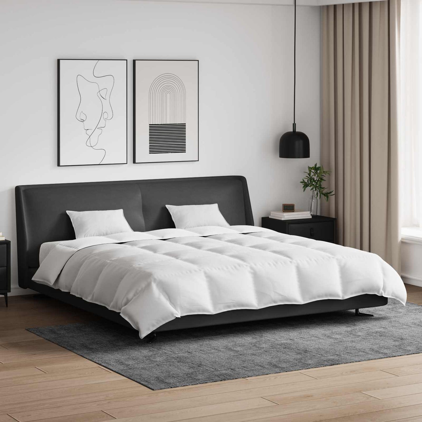 Antklodžių rinkinys su pagalve 3 pcs Balta Plunksna