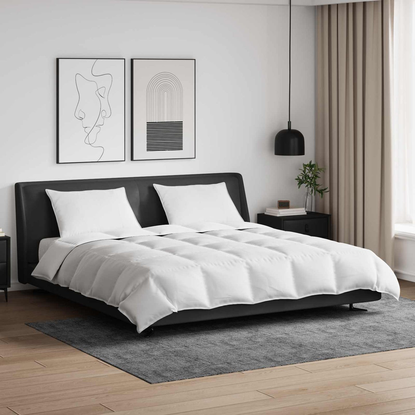 Antklodžių rinkinys su pagalve 3 pcs Balta Plunksna