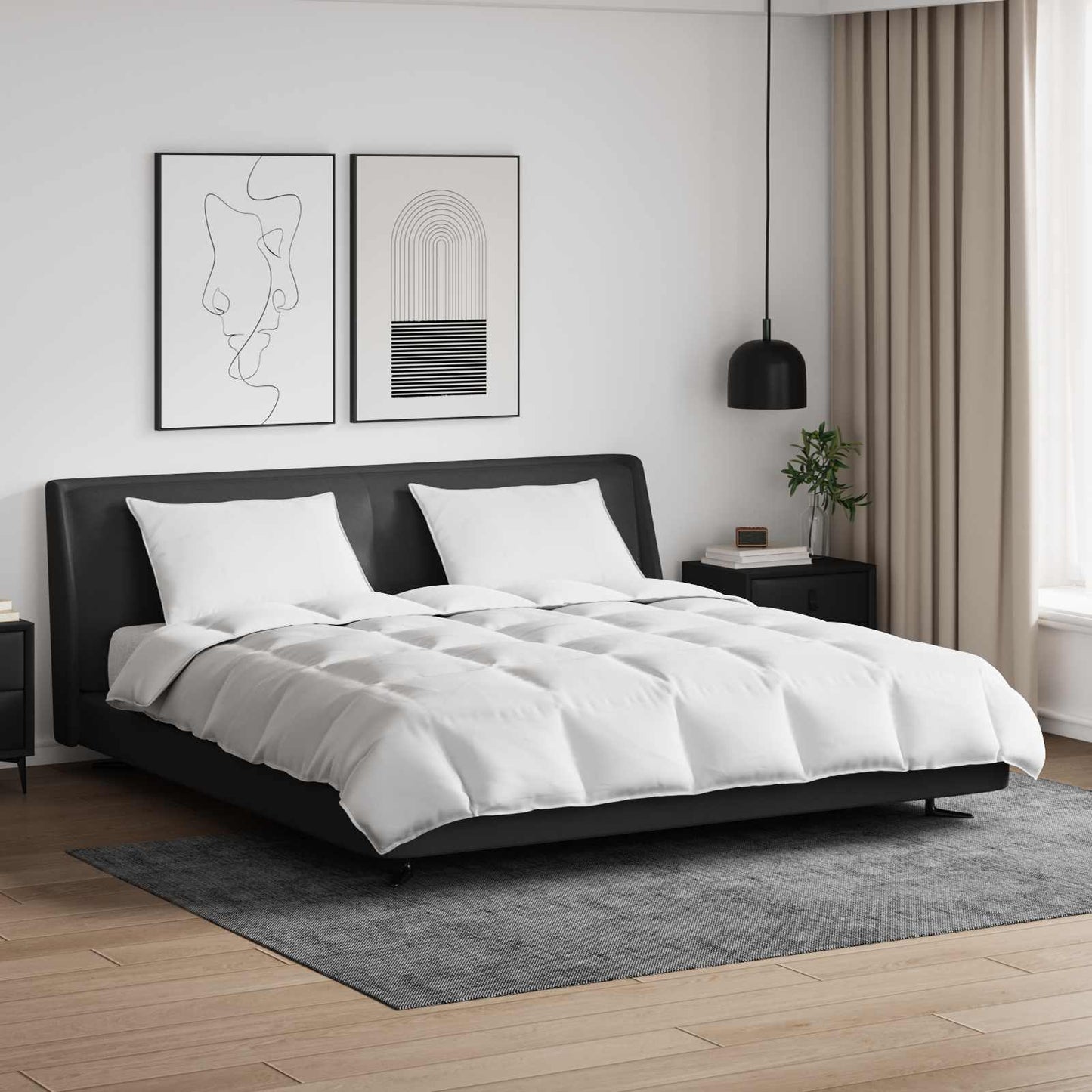 Antklodžių rinkinys su pagalve 3 pcs Balta Plunksna