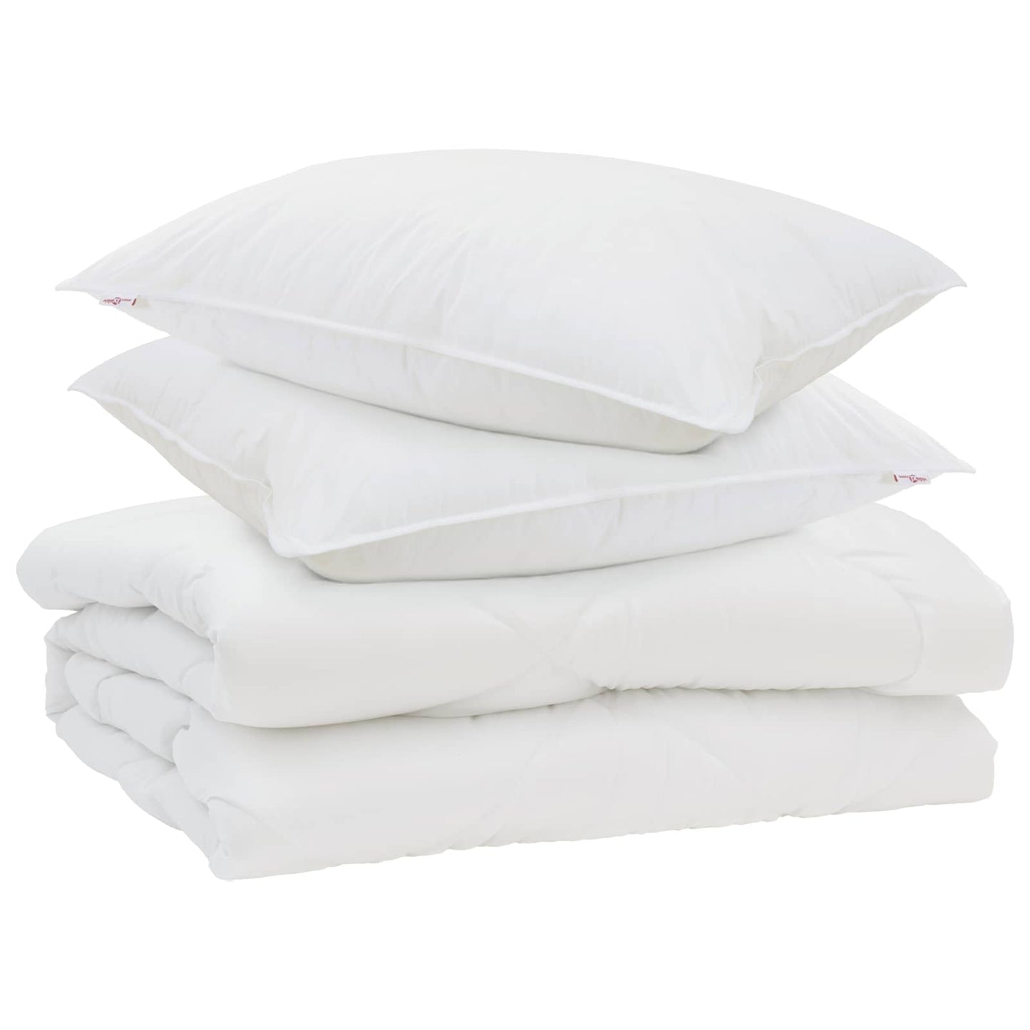 Antklodė su pagalve 3 pcs Balta Mikropluoštas