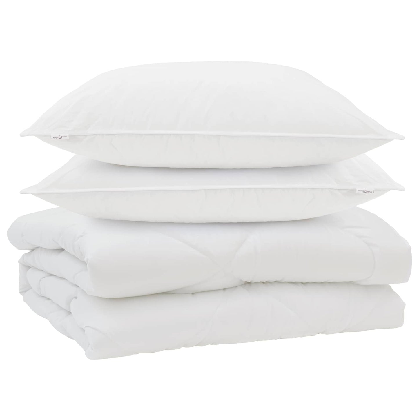Antklodė su pagalve 3 pcs Balta Mikropluoštas
