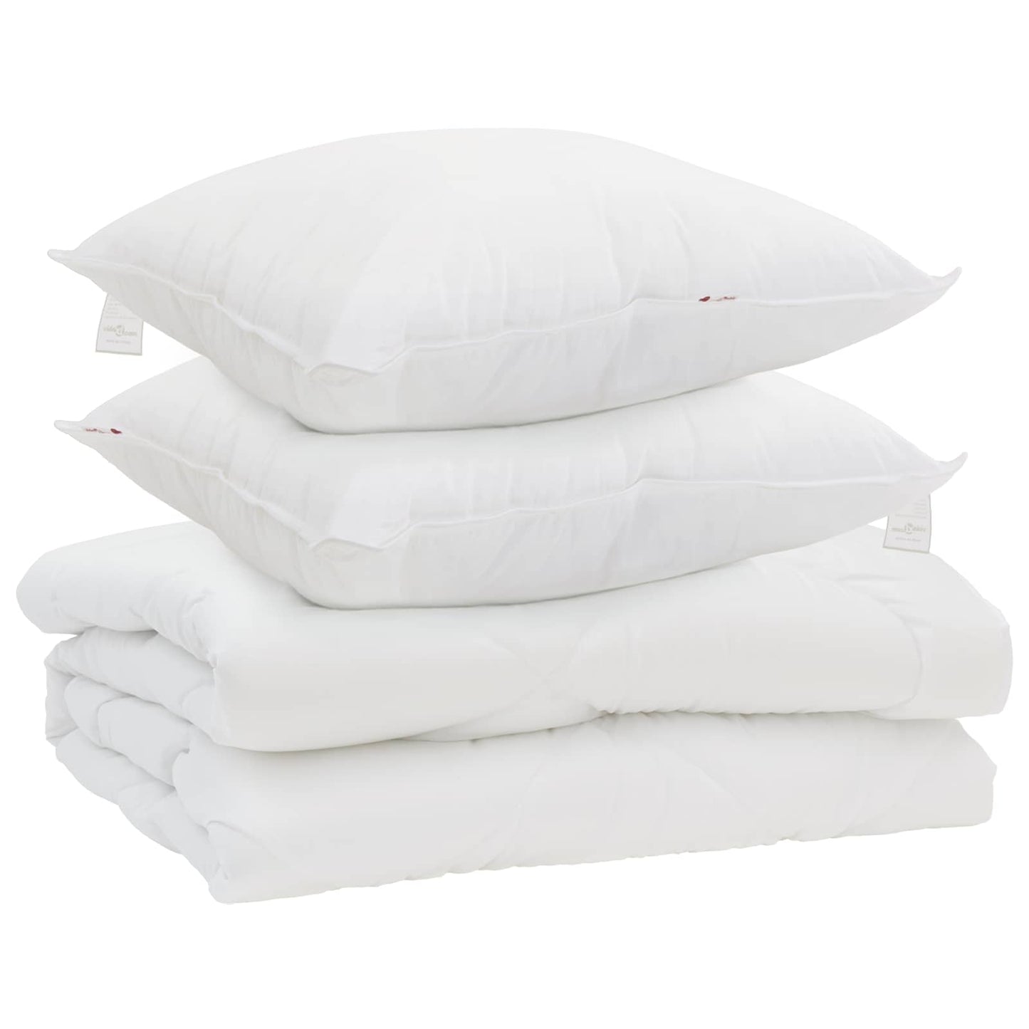 Antklodė su pagalve 3 pcs Balta Mikropluoštas
