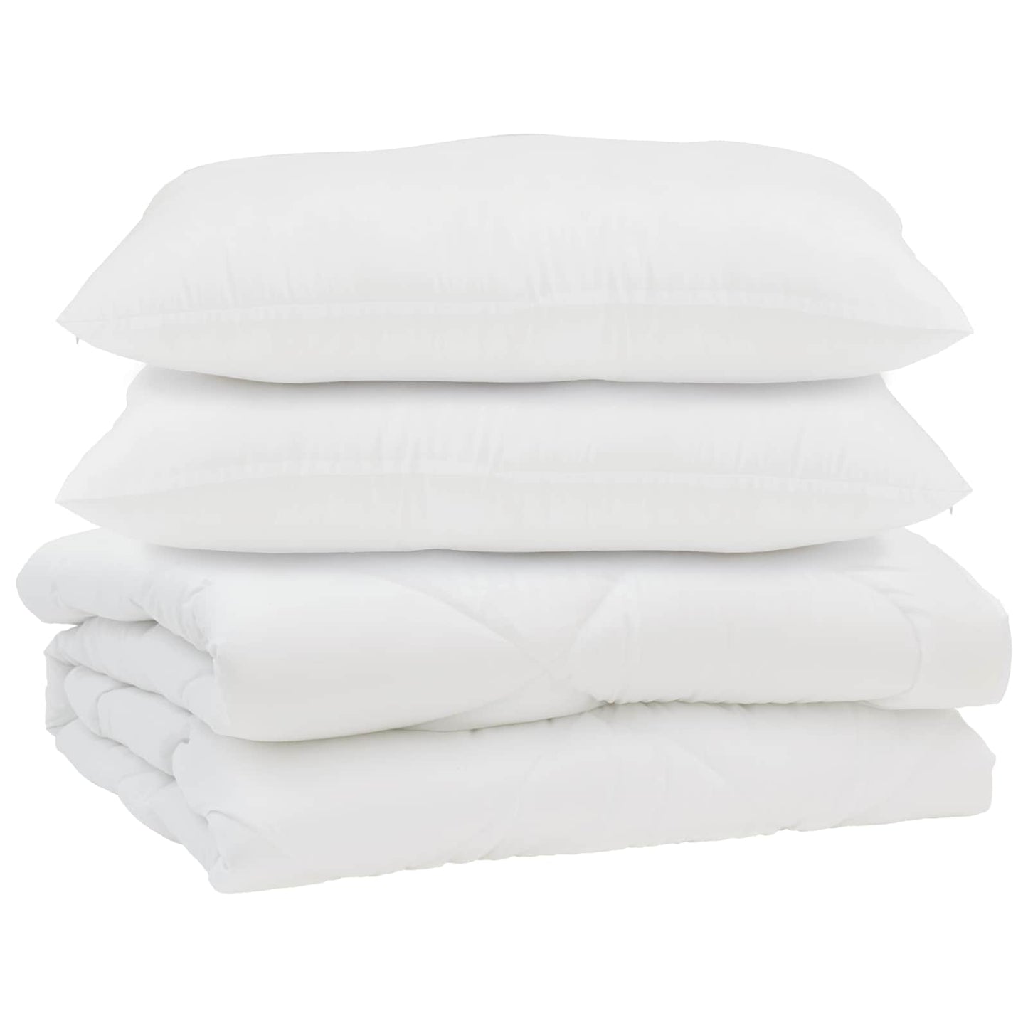 Antklodė su pagalve 3 pcs Balta Mikropluoštas