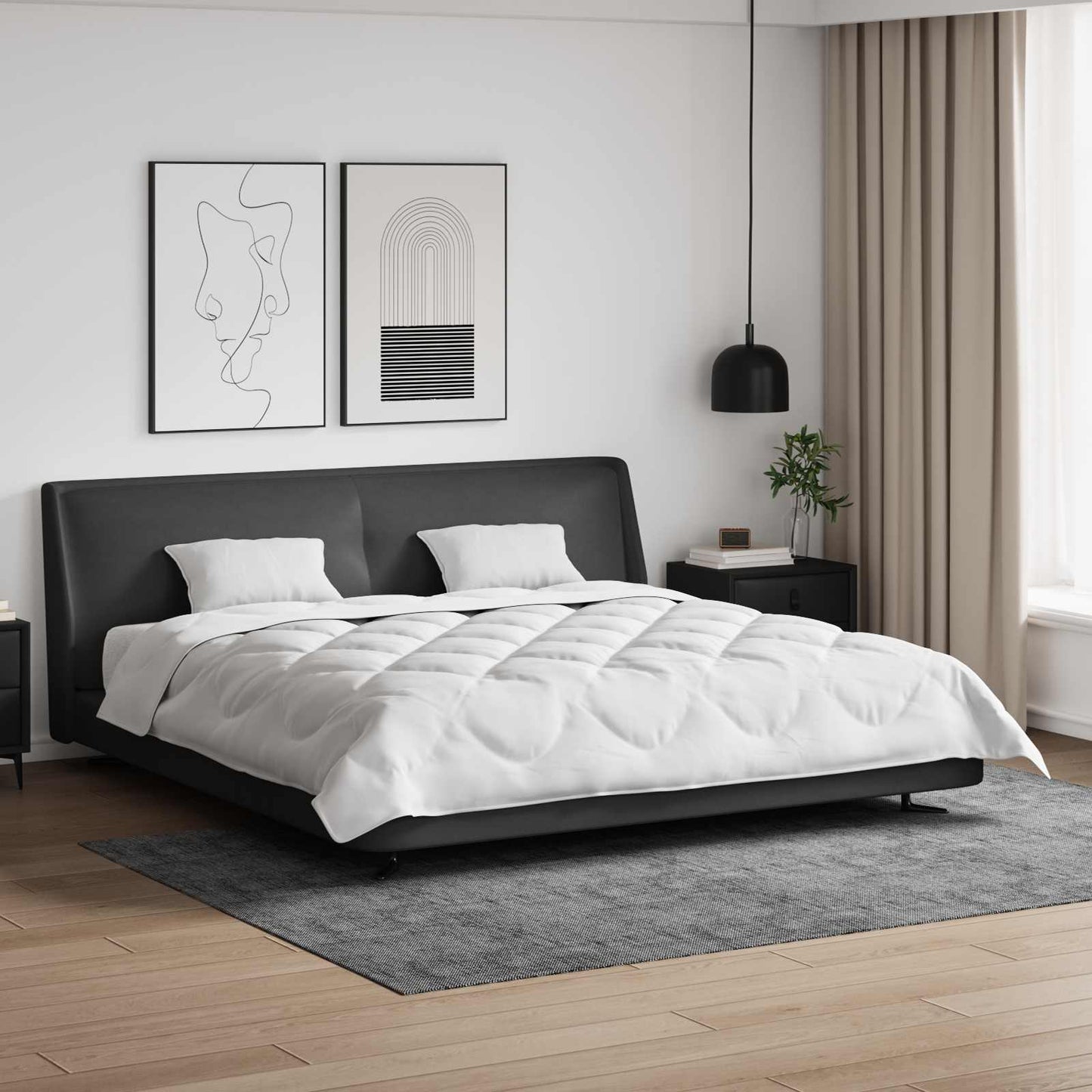 Antklodė su pagalve 3 pcs Balta Mikropluoštas