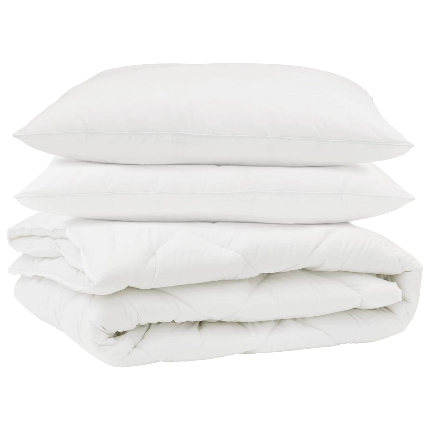 Antklodė su pagalve 3 pcs Balta Mikropluoštas