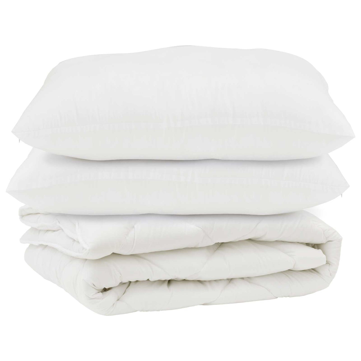Antklodė su pagalve 3 pcs Balta Mikropluoštas