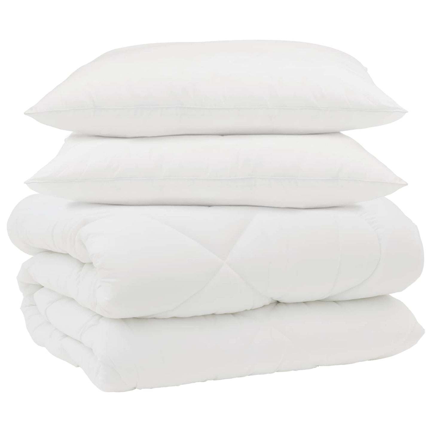 Žiemos antklodė su pagalve 3 pcs Balta Mikropluoštas