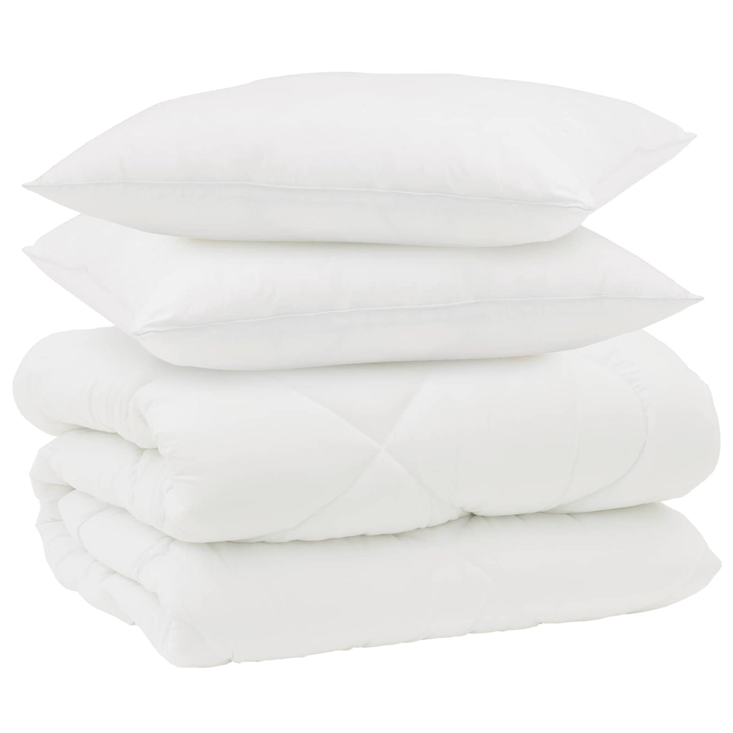 Žiemos antklodė su pagalve 3 pcs Balta Mikropluoštas