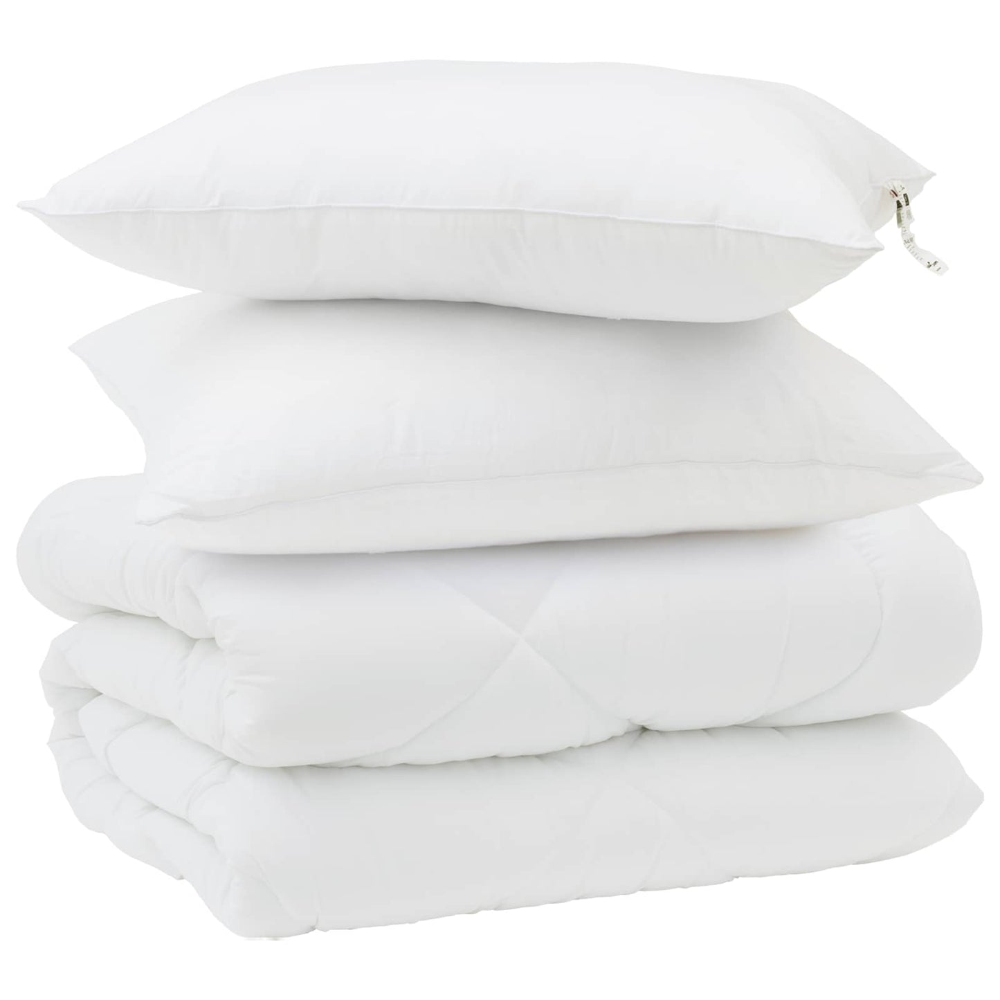 Žiemos antklodė su pagalve 3 pcs Balta Mikropluoštas