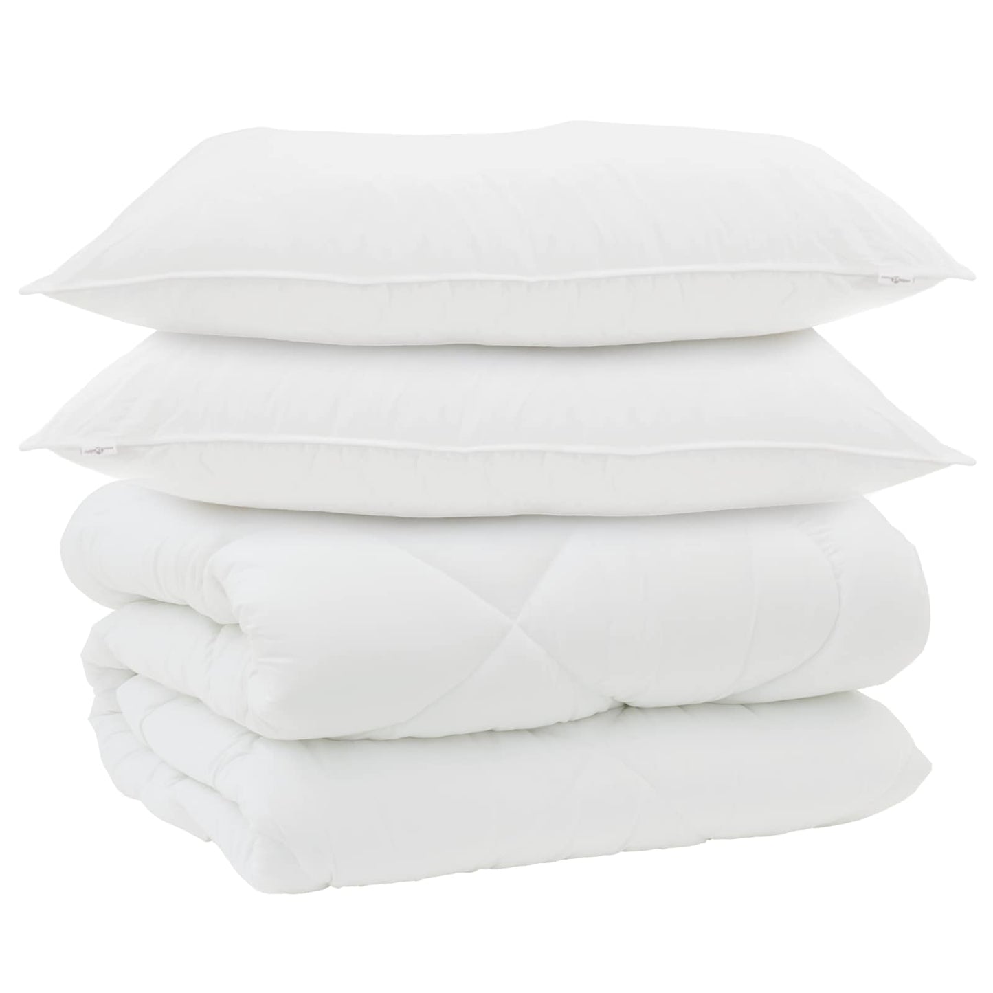 Žiemos antklodė su pagalve 3 pcs Balta Mikropluoštas