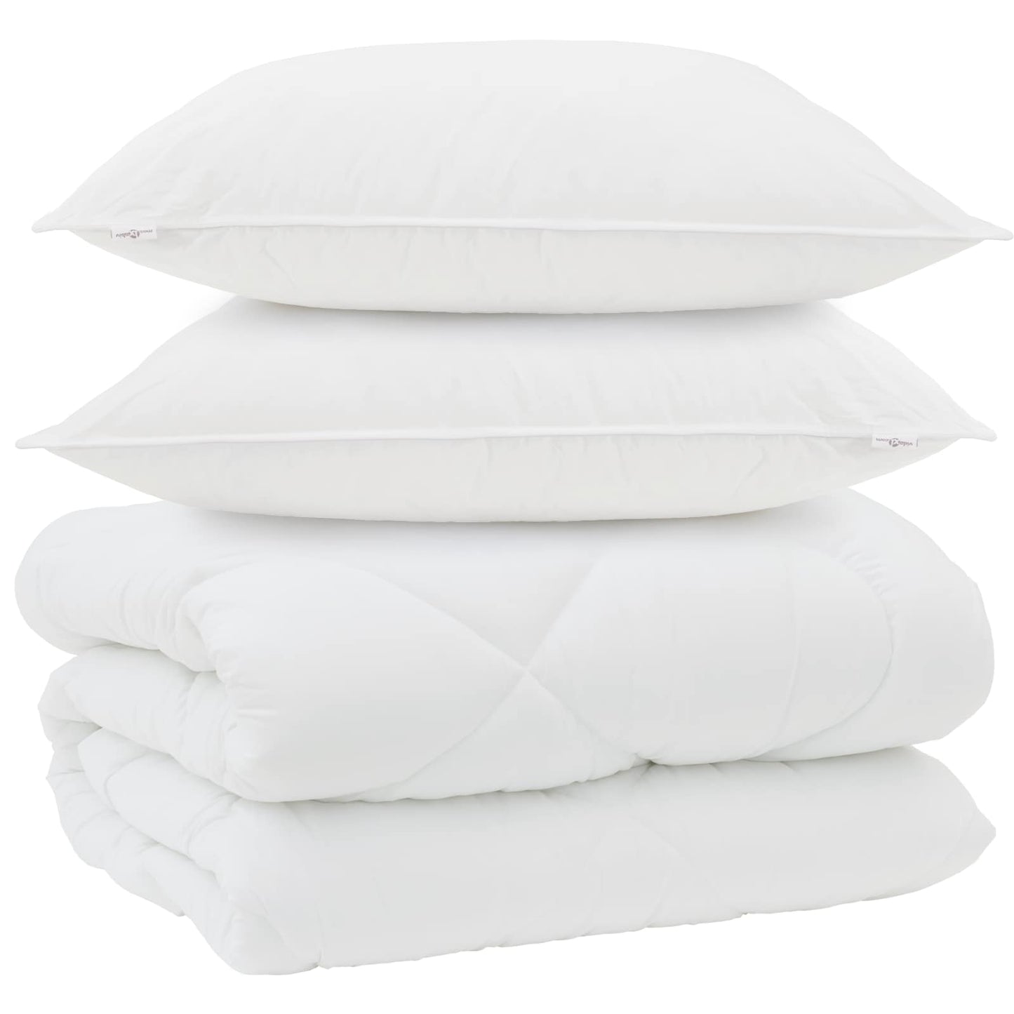Žiemos antklodė su pagalve 3 pcs Balta Mikropluoštas