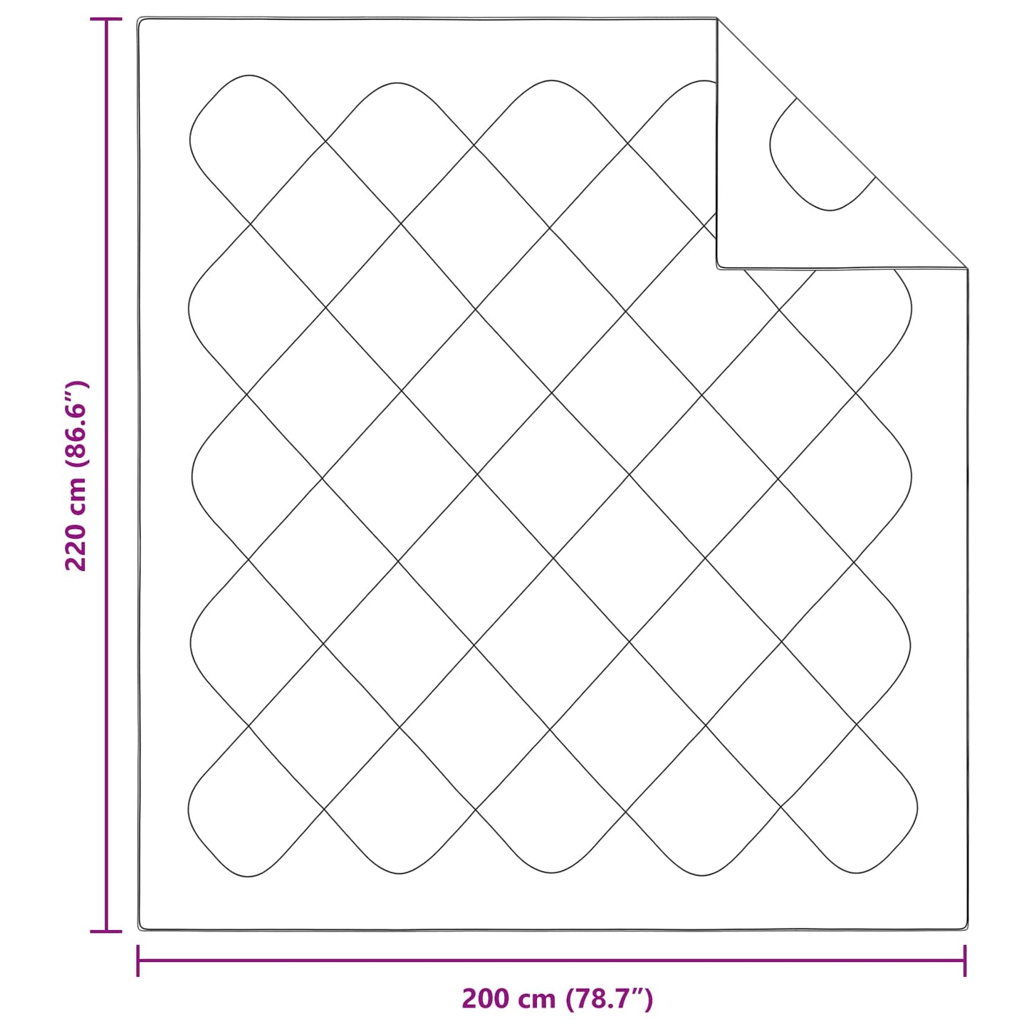 Žiemos antklodė su pagalve 3 pcs Balta Mikropluoštas